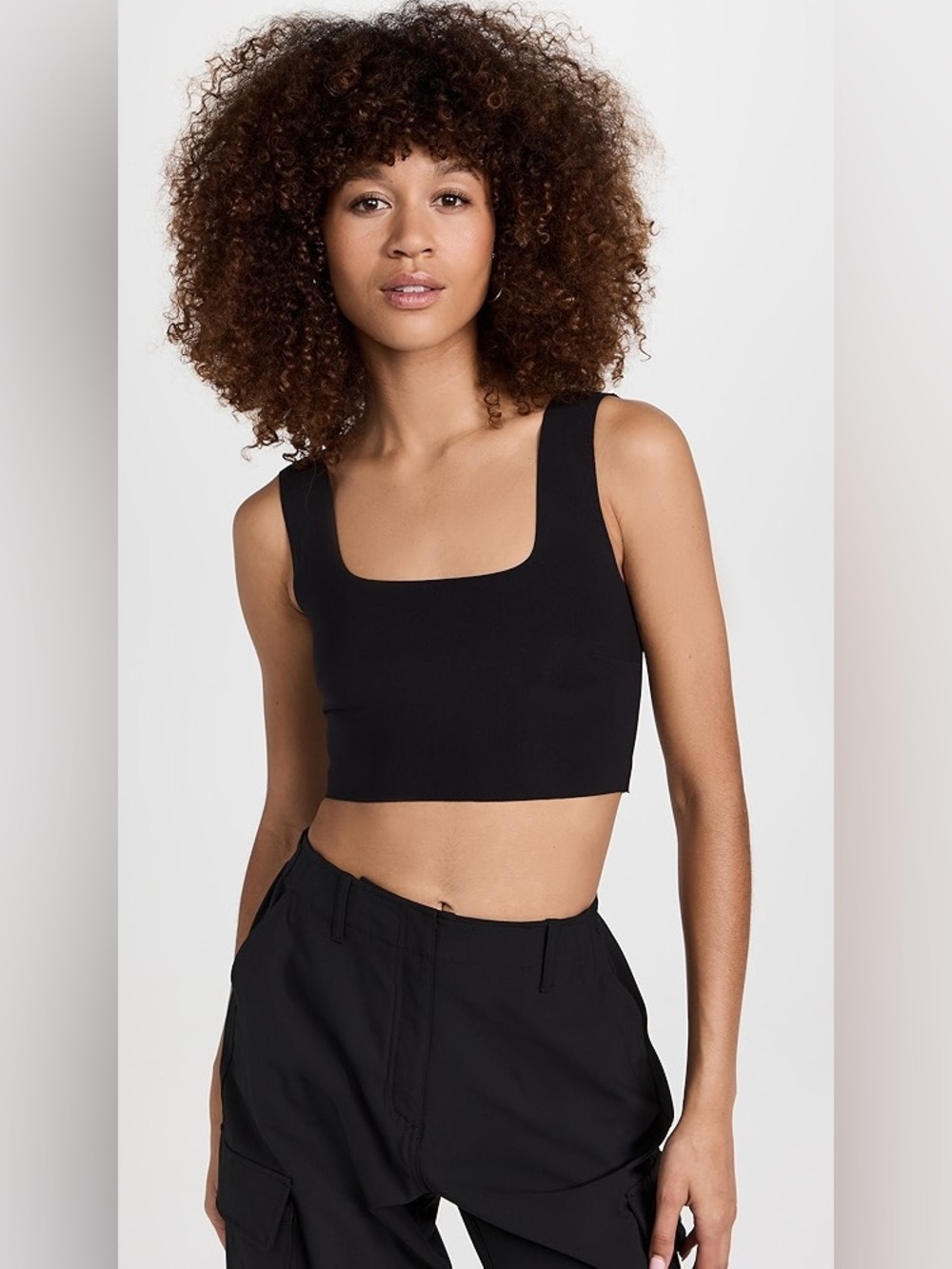 NWT!! Commando / XS / Neoprene Square Neck Crop Top | Black